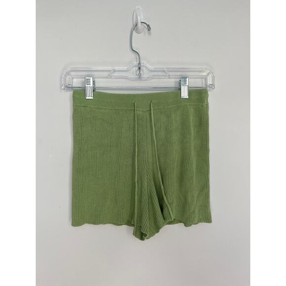 Callahan‎ Knitwear Two Piece Set Women S Ribbed Green Button Top Shorts - Picture 7 of 11